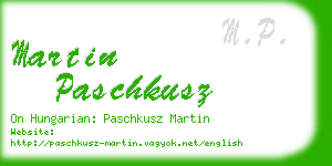 martin paschkusz business card